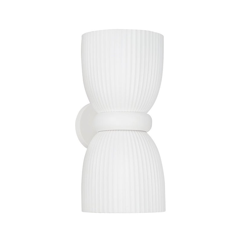 Mallory 2-Light Wall Sconce in Ceramic White