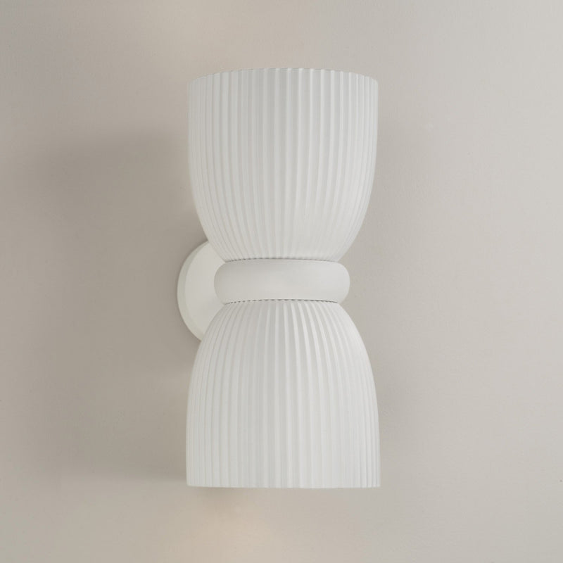 Mallory 2-Light Wall Sconce in Ceramic White