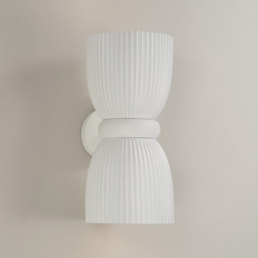 Mallory 2-Light Wall Sconce in Ceramic White
