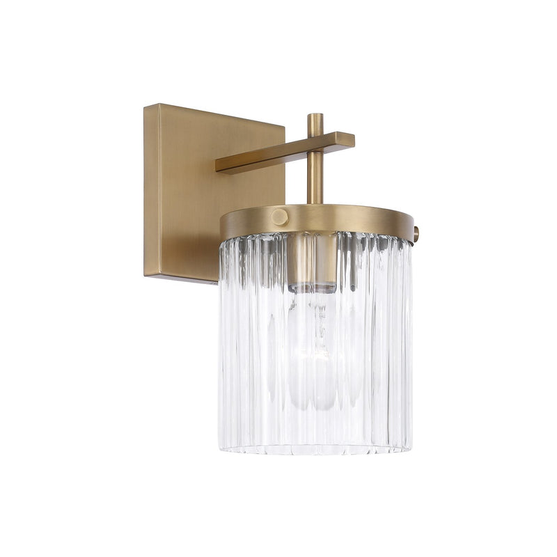 Vaughn Bath Sconce in Aged Brass