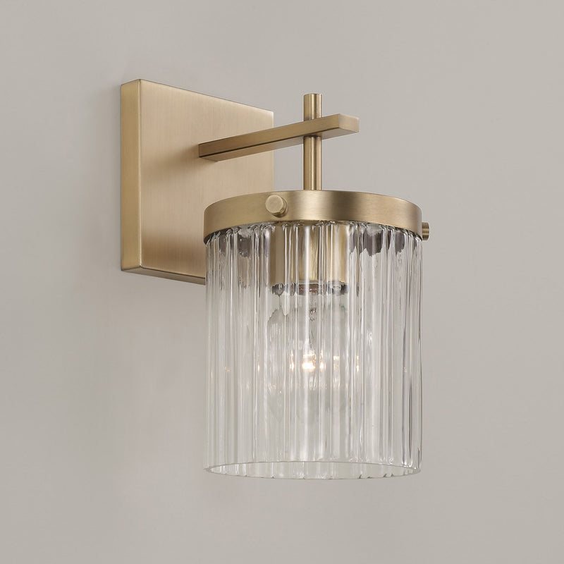 Vaughn Bath Sconce in Aged Brass