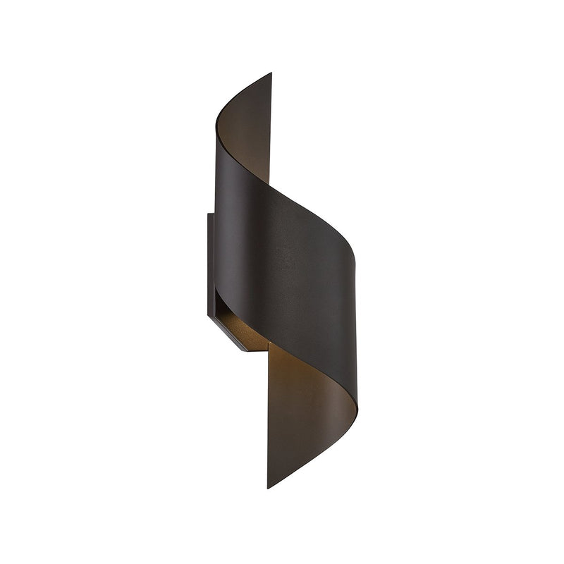Helix 2-Light Small Outdoor Wall Sconce in Bronze