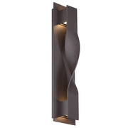 Twist 3-Light Outdoor Wall Sconce in Bronze