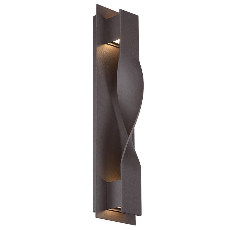 Twist 3-Light Outdoor Wall Sconce in Bronze
