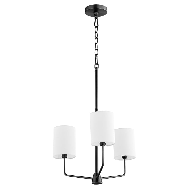 Harmony 3 Light Chandelier in Matte Black