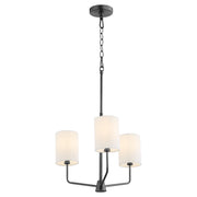 Harmony 3 Light Chandelier in Matte Black