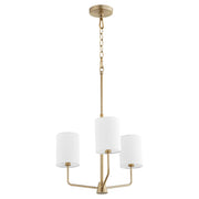 Harmony 3 Light Chandelier in Aged Brass