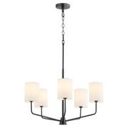 Harmony 5 Light Chandelier in Matte Black