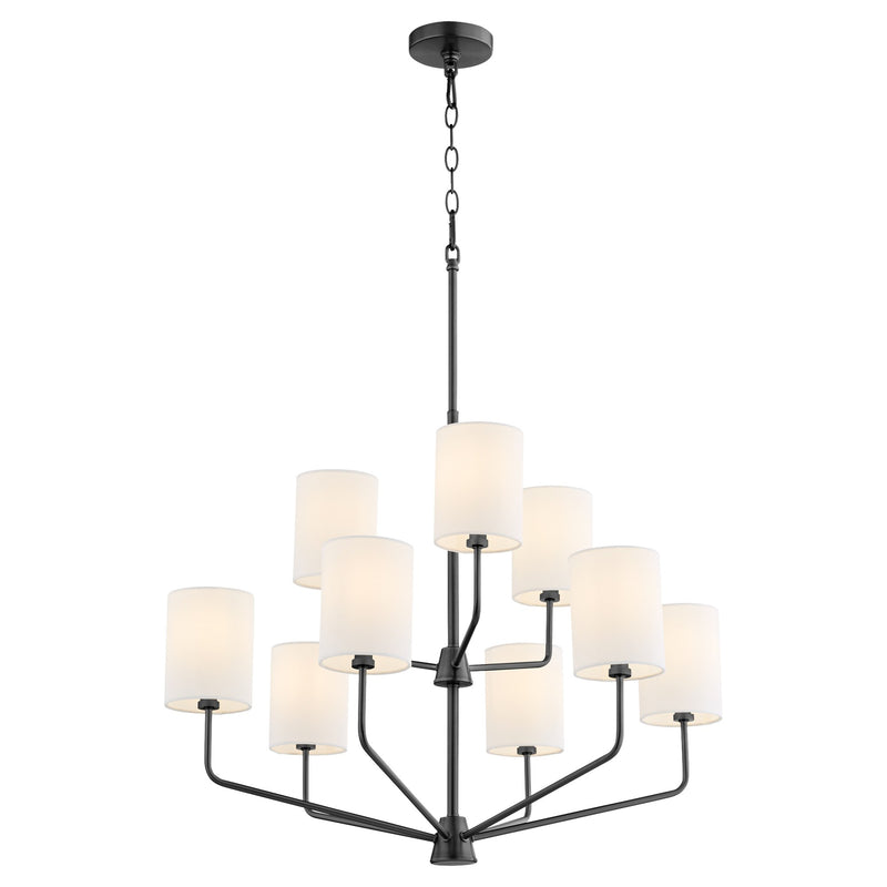 Harmony 9 Light Chandelier in Matte Black