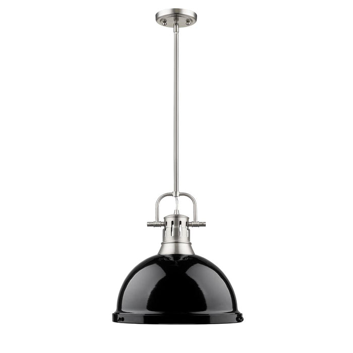 Duncan 1-Light Pendant with Rod in Pewter