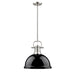 Duncan 1-Light Pendant with Rod in Pewter
