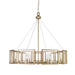 Marco 8-Light Chandelier in White Gold with Clear Glass - Lamps Expo