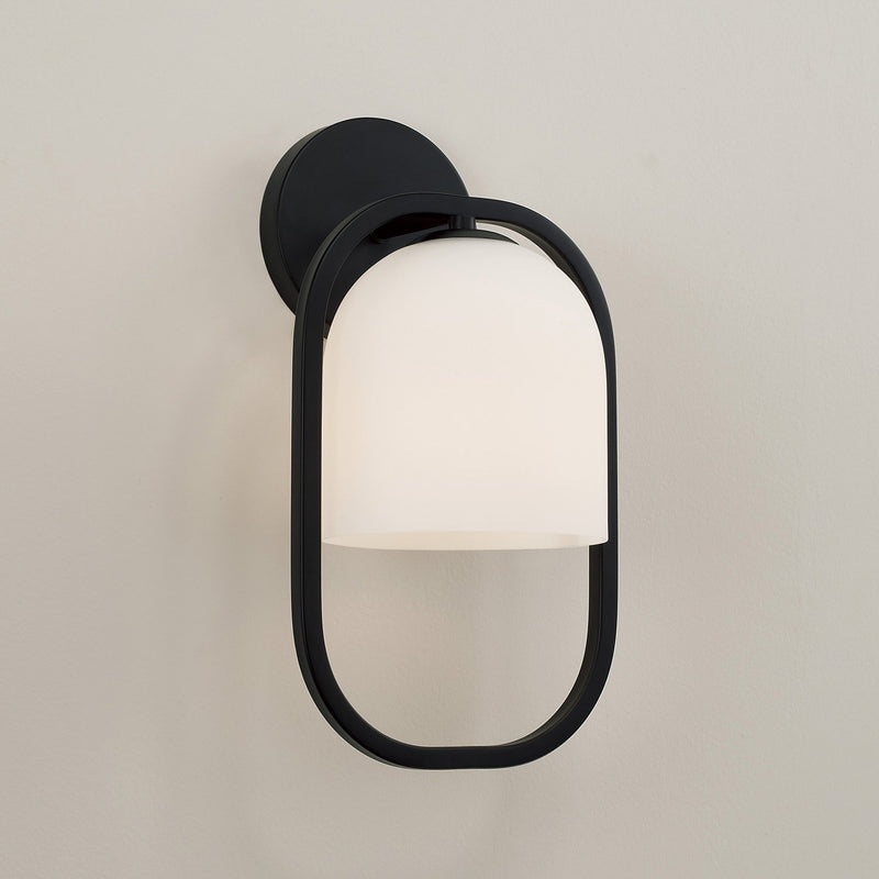 Zeek Capsule Wall Sconce in Matte Black