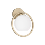 Zeek Circle Wall Sconce in Matte Brass