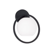 Zeek Circle Wall Sconce in Matte Black