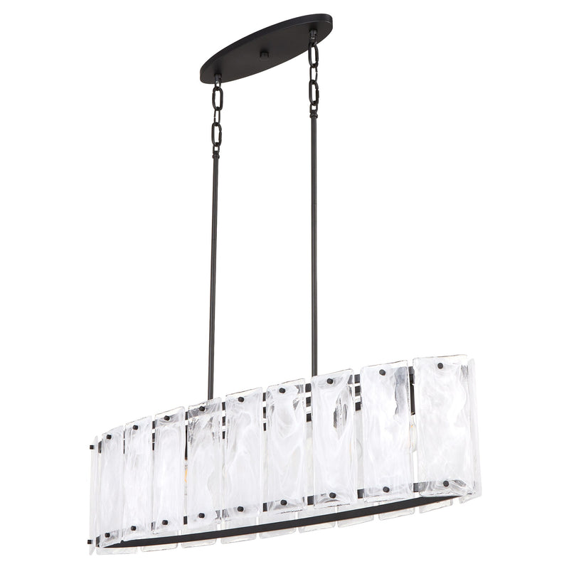 Prestige 6 Light Linear Pendant in Matte Black