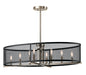 Titus Oval Chandelier/Pendant 8-Light in Polished Nickel