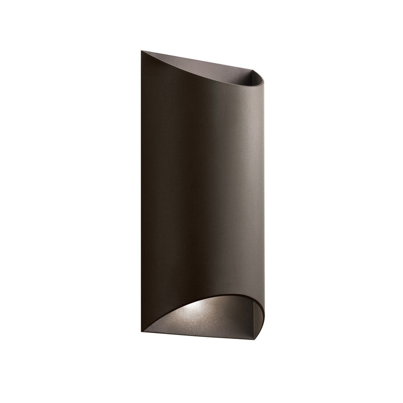 Wesley 2-Light LED Outdoor Wall Sconce in Textured Architectural Bronze