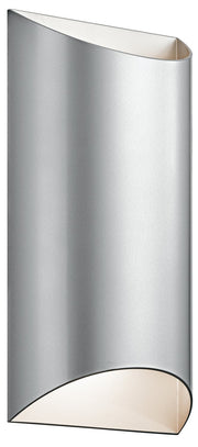 Wesley 2-Light LED Outdoor Wall Sconce in Platinum