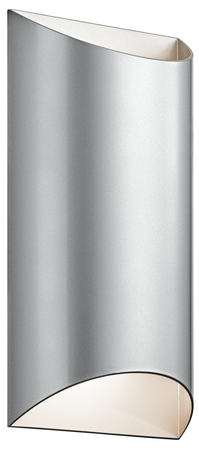 Wesley 2-Light LED Outdoor Wall Sconce in Platinum