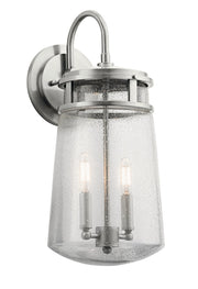 Lyndon 2-Light Outdoor Wall Lantern in Brushed Aluminum