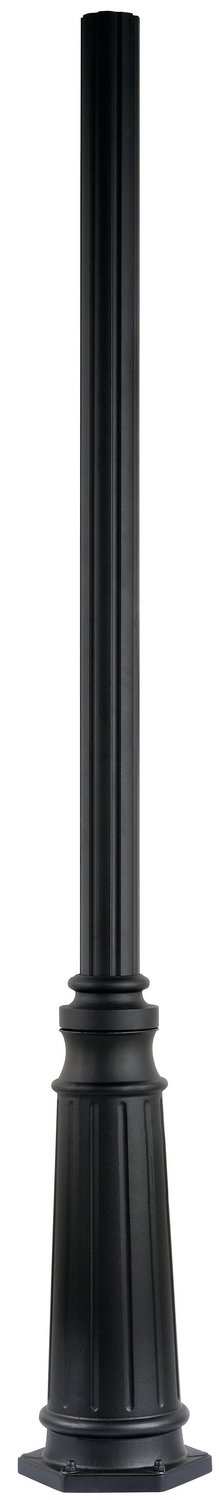 4" Cast Aluminum Outdoor Lamp Post in Textured Black