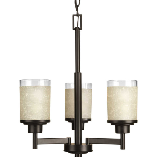 Alexa Three Light Chandelier in Antique Bronze