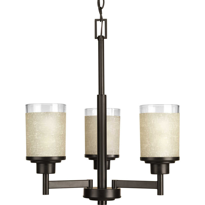 Alexa Three Light Chandelier in Antique Bronze