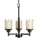 Alexa Three Light Chandelier in Antique Bronze