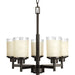 Alexa Five Light Chandelier in Antique Bronze