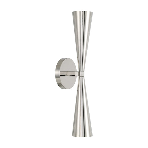 Levi 2-Light Wall Sconce in Polished Nickel