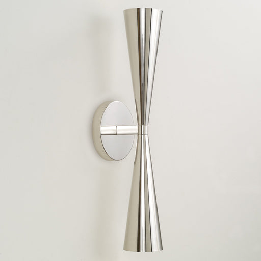 Levi 2-Light Wall Sconce in Polished Nickel