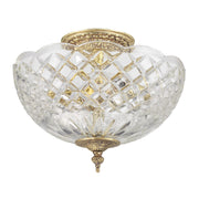 Milton 2 Light 10" Semi Flush Mount in Olde Brass