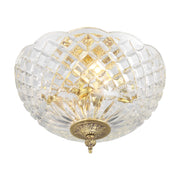 Milton 2 Light 10" Semi Flush Mount in Olde Brass
