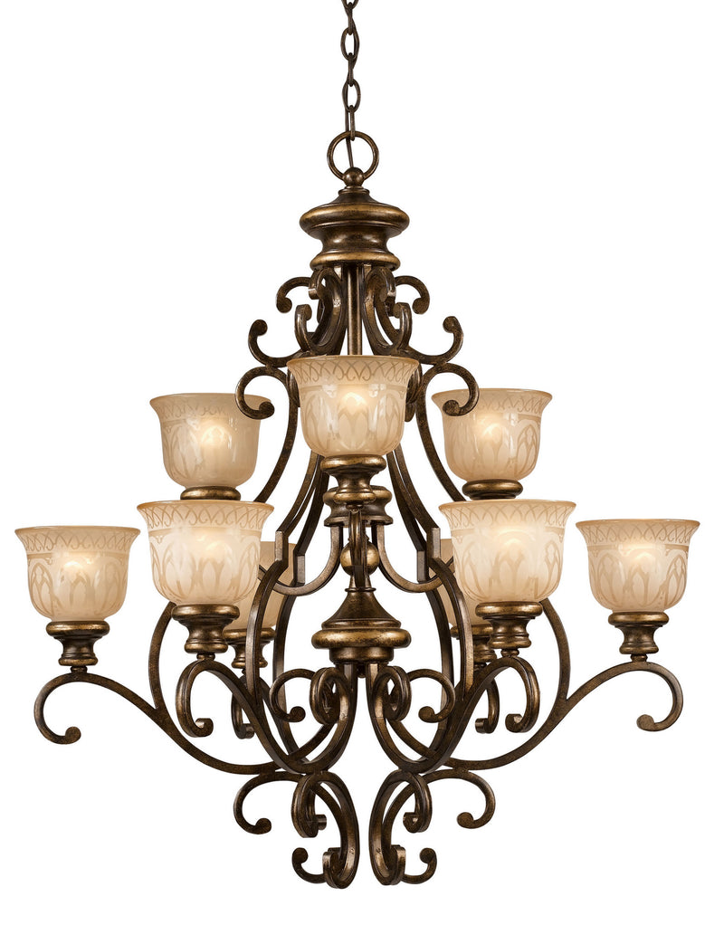 Norwalk 9-Light Chandelier in Bronze Umber - Lamps Expo