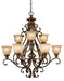 Norwalk 9-Light Chandelier in Bronze Umber - Lamps Expo
