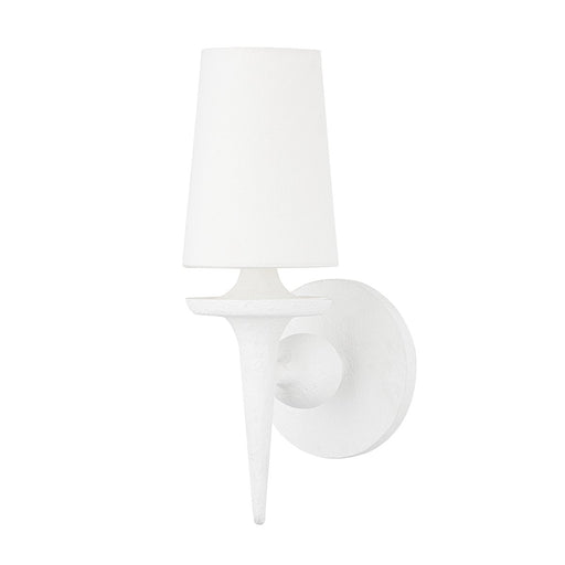 Torch Bath Sconce in White Plaster