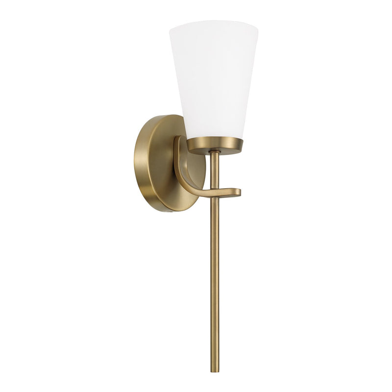 Drake Wall Sconce in Aged Brass