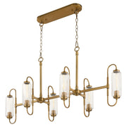 Whitmire 6 Light Linear Chandelier in Brushed Brass