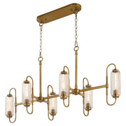 Whitmire 6 Light Linear Chandelier in Brushed Brass