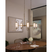 Whitmire 6 Light Linear Chandelier in Brushed Brass