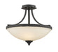 Bordeaux 3-Light Semi Flush Mount - Lamps Expo