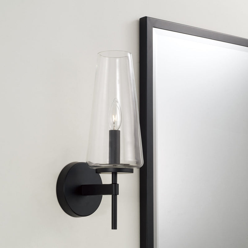 Aaron Wall Sconce in Matte Black