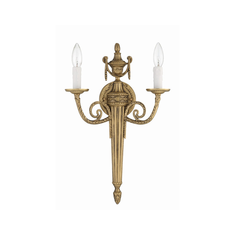 Loxley 2 Light 12.75" Sconce in Matte Brass