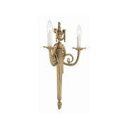 Loxley 2 Light 12.75" Sconce in Matte Brass
