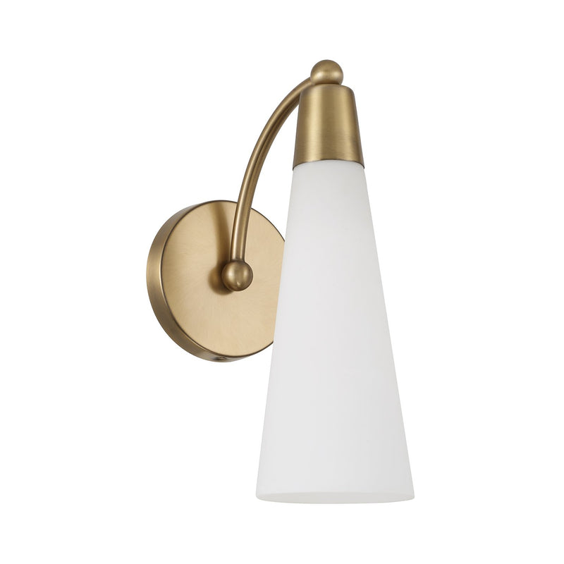 Tess Bath Sconce in Aged Brass