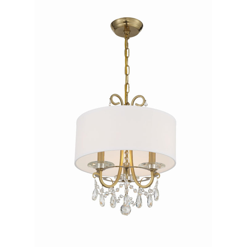 Othello 3 Light 14" Chandelier in Vibrant Gold