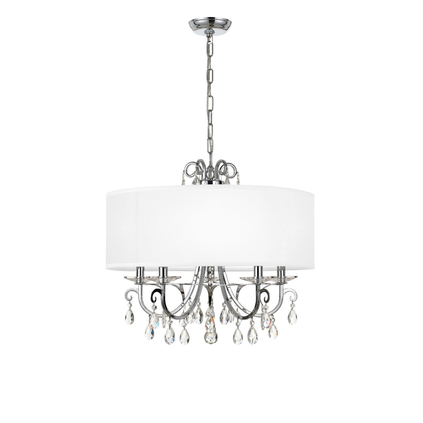 Othello 5 Light 24" Chandelier in Polished Chrome