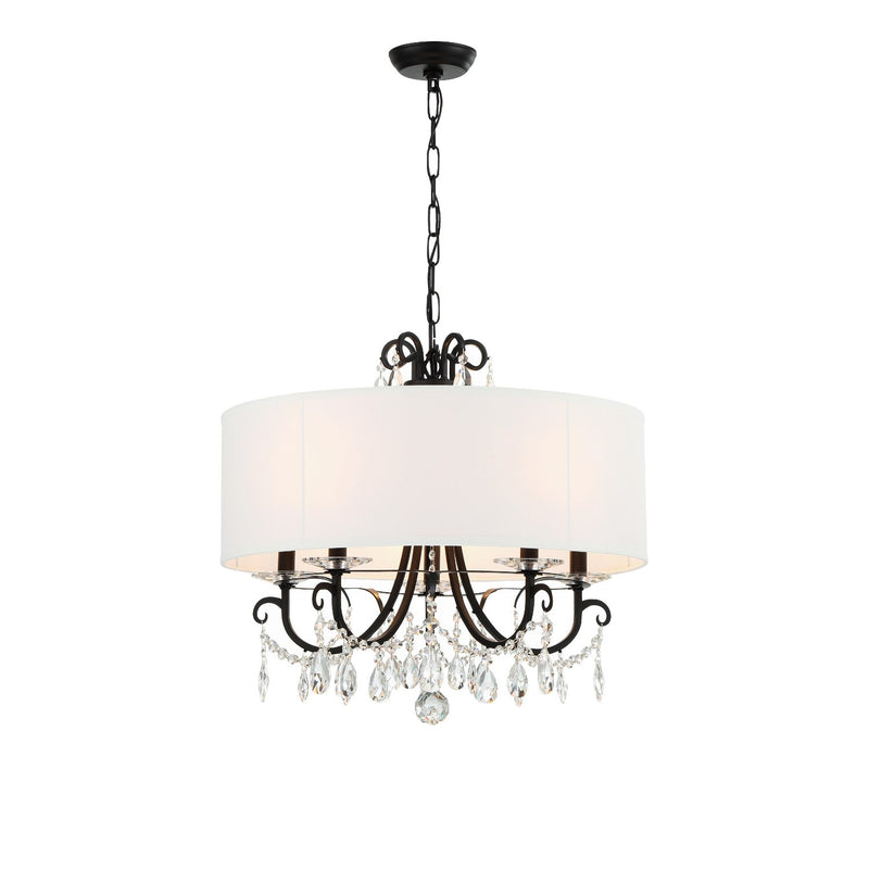 Othello 5 Light 24" Chandelier in Matte Black