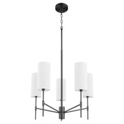 Hamilton 5 Light Chandelier in Matte Black